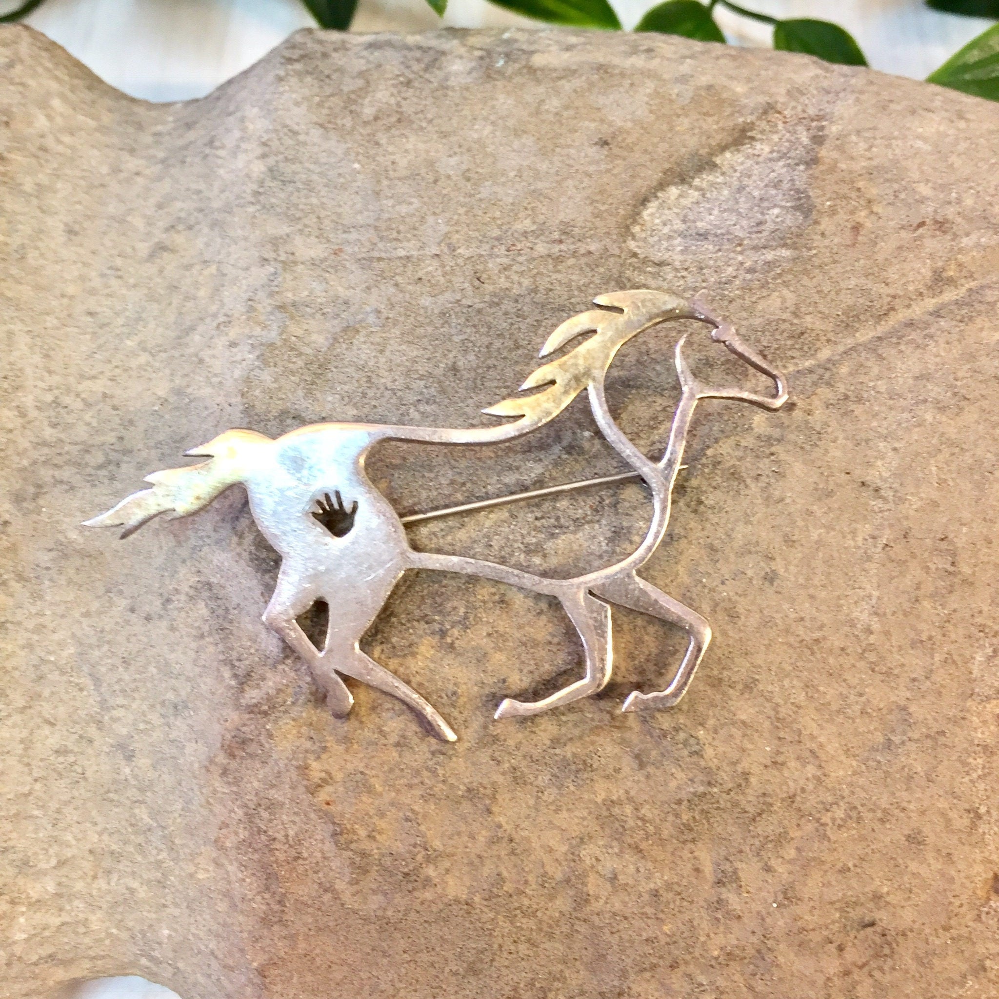Vintage Silver Brooch, Horse Pin, Vintage Jewelry, Sterling Silver, Horse Brooch, 925, Mothers Day Gift, Equestrian