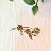 Vintage Silver Brooch, Gold Filled Brooch, Flower Brooch, Floral Jewelry, Two Flowers, Vintage Jewelry, Sterling Silver, Vintage Pin, Brooch