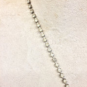Vintage Silver Necklace, Silver Tone Necklace, Rhinestone Necklace, Rhinestone Jewelry, Statement Necklace, Beaded Jewelry, Vintage Jewelry