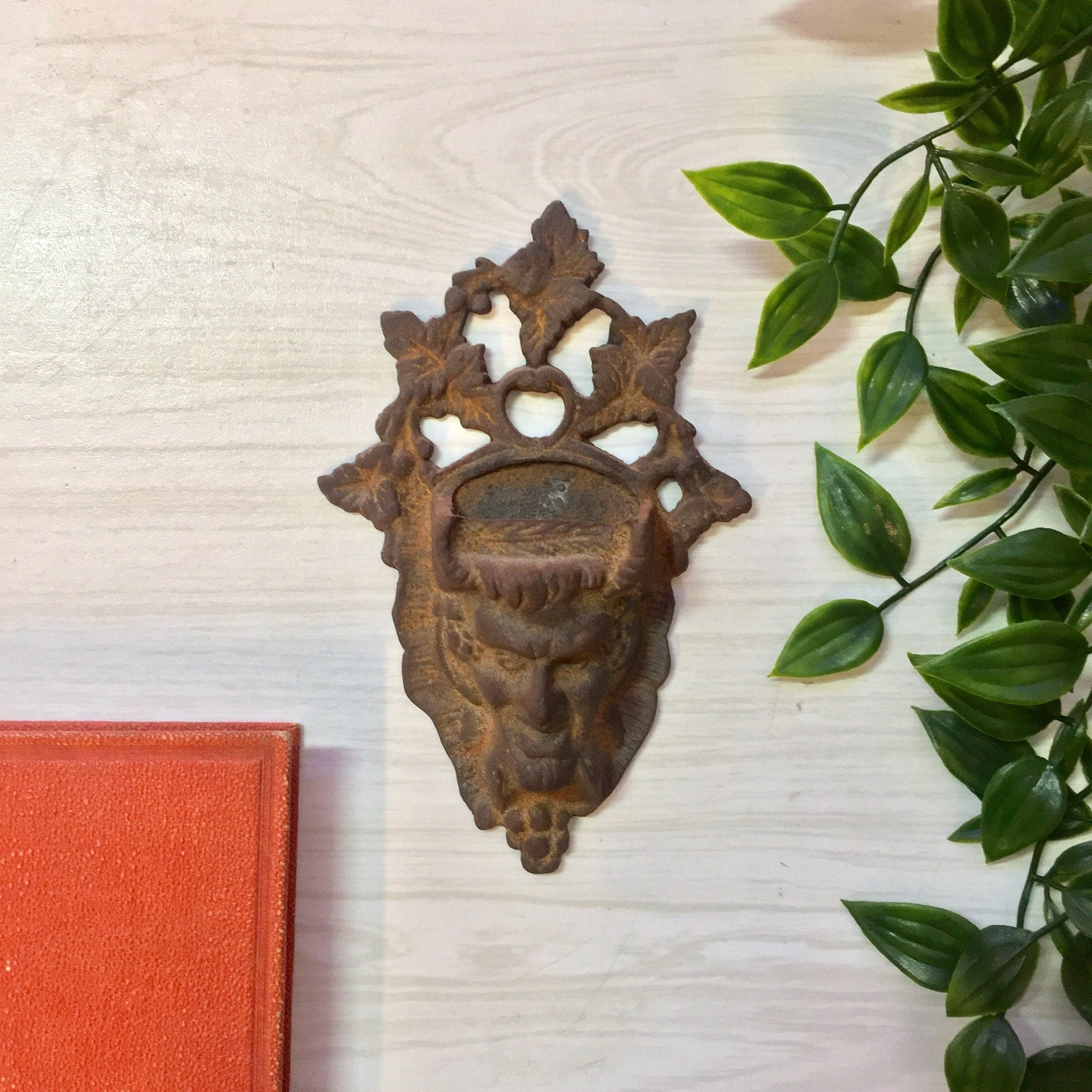 Cast Iron Wall Pocket, Vintage Wall Decor, Vintage Home Decor, Cast Iron, Air Plant Holder, Small Plant Holder, Wall Hanging, Match Holder