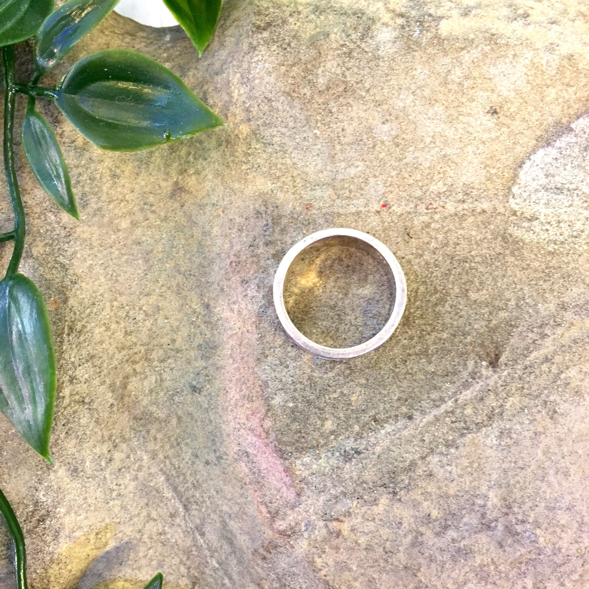 Vintage Silver Ring, Vintage Jewelry, Tribal, Stamped Ring, Band, Geometric, Sterling Silver, 925, Simple Ring