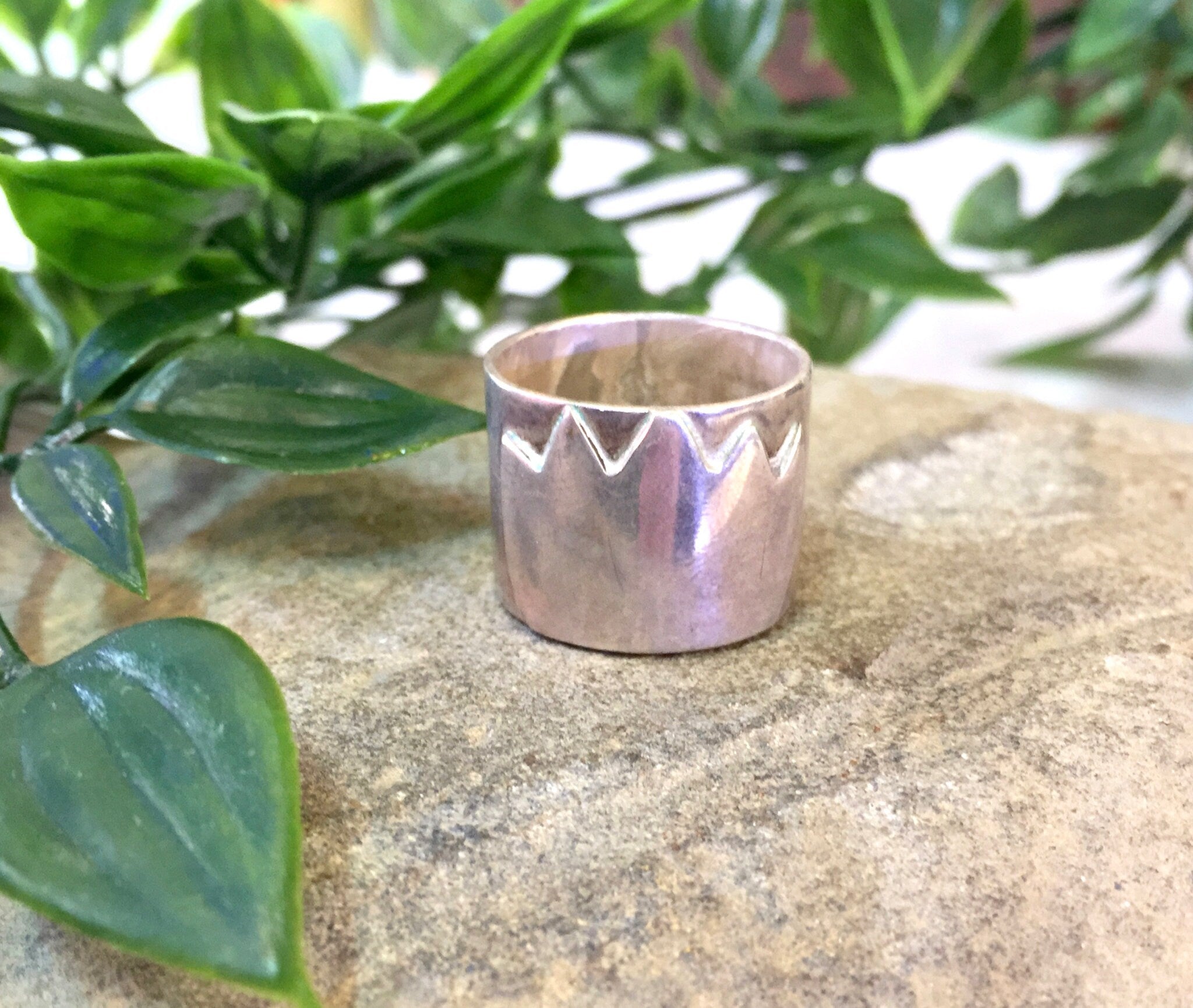 Vintage Silver Ring, Vintage Jewelry, Flower Ring, Thick Band, Minimalist, Simple, Tulip, Statement Jewelry, 925, Mother's Day Gift