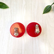 Vintage Costume Jewelry, Clip On Earrings, Brooch, Pin, Stripes, Plastic, 60's Style, 70's Fashion, Pin, Jewelry Set, Earrings,