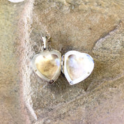 Vintage Silver Locket, Vintage Jewelry, Etched Silver, Heart Locket, Heart Shaped, Sterling Silver, Keepsake Jewelry, Pendant, 925