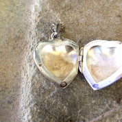 Vintage Silver Locket, Vintage Jewelry, Etched Silver, Heart Locket, Heart Shaped, Sterling Silver, Keepsake Jewelry, Pendant, 925