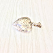 Vintage Silver Locket, Vintage Jewelry, Etched Silver, Heart Locket, Heart Shaped, Sterling Silver, Keepsake Jewelry, Pendant, 925