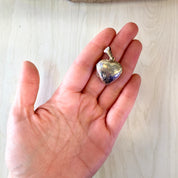 Vintage Silver Locket, Vintage Jewelry, Etched Silver, Heart Locket, Heart Shaped, Sterling Silver, Keepsake Jewelry, Pendant, 925