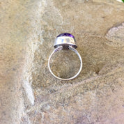 Vintage Jewelry Set, Vintage Ring, Vintage Earrings, Screw Back Earrings, Purple Stones, Sterling Silver, Made in Mexico, Vintage Jewelry