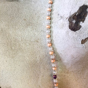 Antica Murrina Necklace, Glass Beaded Necklace, Purple, Pink, Asymmetrical Necklace, White, Blue, Beaded Jewelry, Glass Beads, Statement