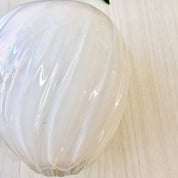 Vintage White Vase, Glass Vase, Opalescent Vase, Art Deco Decor, Vintage Home Decor, Centerpiece, Flowers, Floral Arrangement, Plants, Green