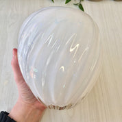 Vintage White Vase, Glass Vase, Opalescent Vase, Art Deco Decor, Vintage Home Decor, Centerpiece, Flowers, Floral Arrangement, Plants, Green