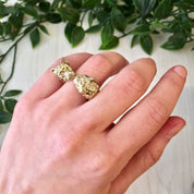 Vintage Leopard Ring, Double Head Leopard, Costume Jewelry, Gold Tone Ring, Vintage Jewelry, Statement Ring, Leopard, Animal, Cat, Gold,