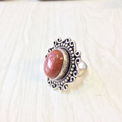 Vintage Silver Ring, Sterling Silver, Vintage Jewelry, Orange Druzy Quartz, Orange, Druzy, Celtic Design, Statement Jewelry, Sparkle, Ring