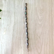Vintage Silver Bracelet, Abalone Bracelet, Sterling Silver, Vintage Jewelry, Vintage Bracelet, Abalone Jewelry, Link Bracelet, Shell Jewelry