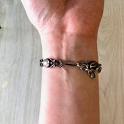 Vintage Silver Bracelet, Abalone Bracelet, Sterling Silver, Vintage Jewelry, Vintage Bracelet, Abalone Jewelry, Link Bracelet, Shell Jewelry