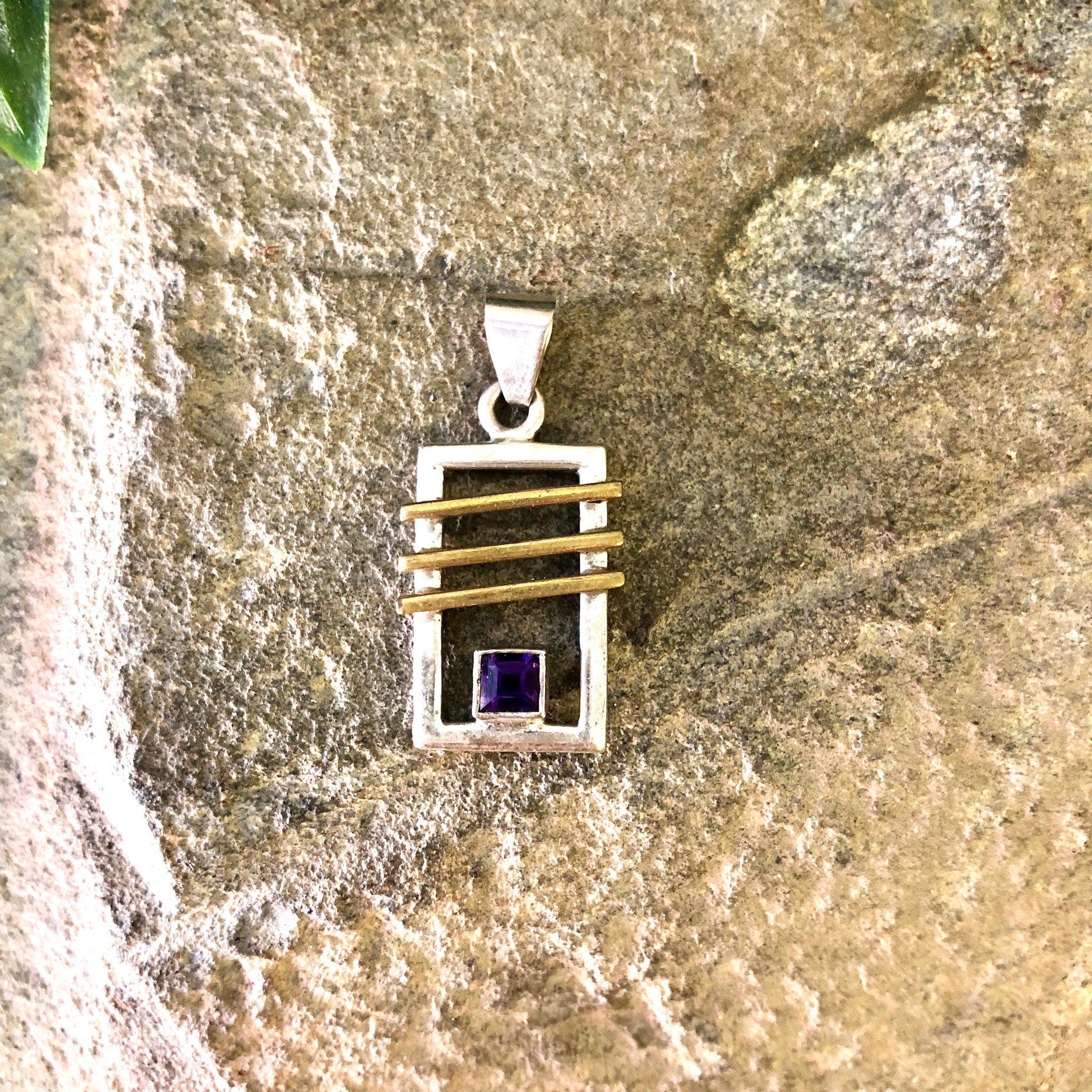 Vintage Silver Earrings, Vintage Silver Pendant, Jewelry Set, Sterling Silver, Vintage Jewelry, Amethyst Jewelry, Vintage Necklace, Purple