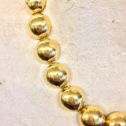Vintage Gold Necklace, Costume Jewelry, Gold Tone Necklace, Vintage Necklace, Ball Necklace, Statement Jewelry, Yellow Gold, Gift for Mom