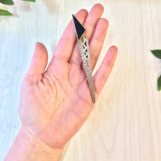 Vintage Silver Pin, Sterling Silver, Brooch, Pin, Abstract Jewelry, Vintage Jewelry, 925, Made in Mexico, Triangle, Geometric, Black Onyx