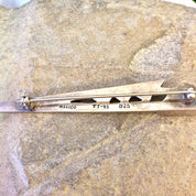 Vintage Silver Pin, Sterling Silver, Brooch, Pin, Abstract Jewelry, Vintage Jewelry, 925, Made in Mexico, Triangle, Geometric, Black Onyx