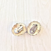 Vintage Silver Earrings, Clip On Earrings, Sterling Silver, Southwestern Style, Black Earrings, Vintage Jewelry, Black Onyx, Big Earrings