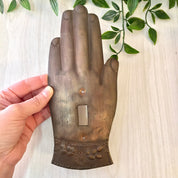 Vintage Light Plate, Switch Plate, Switch Plate Cover, Copper, Hand, Art, Light, Vintage Home Decor, Flower, Rustic, Brown, Lighting, Gift