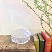 Vintage Glass Jewelry Box, Glass Box, Lidded Glass Box, Frosted Glass, Carved Glass, Naked Women, Art, Woman Figure, Catch All Dish,