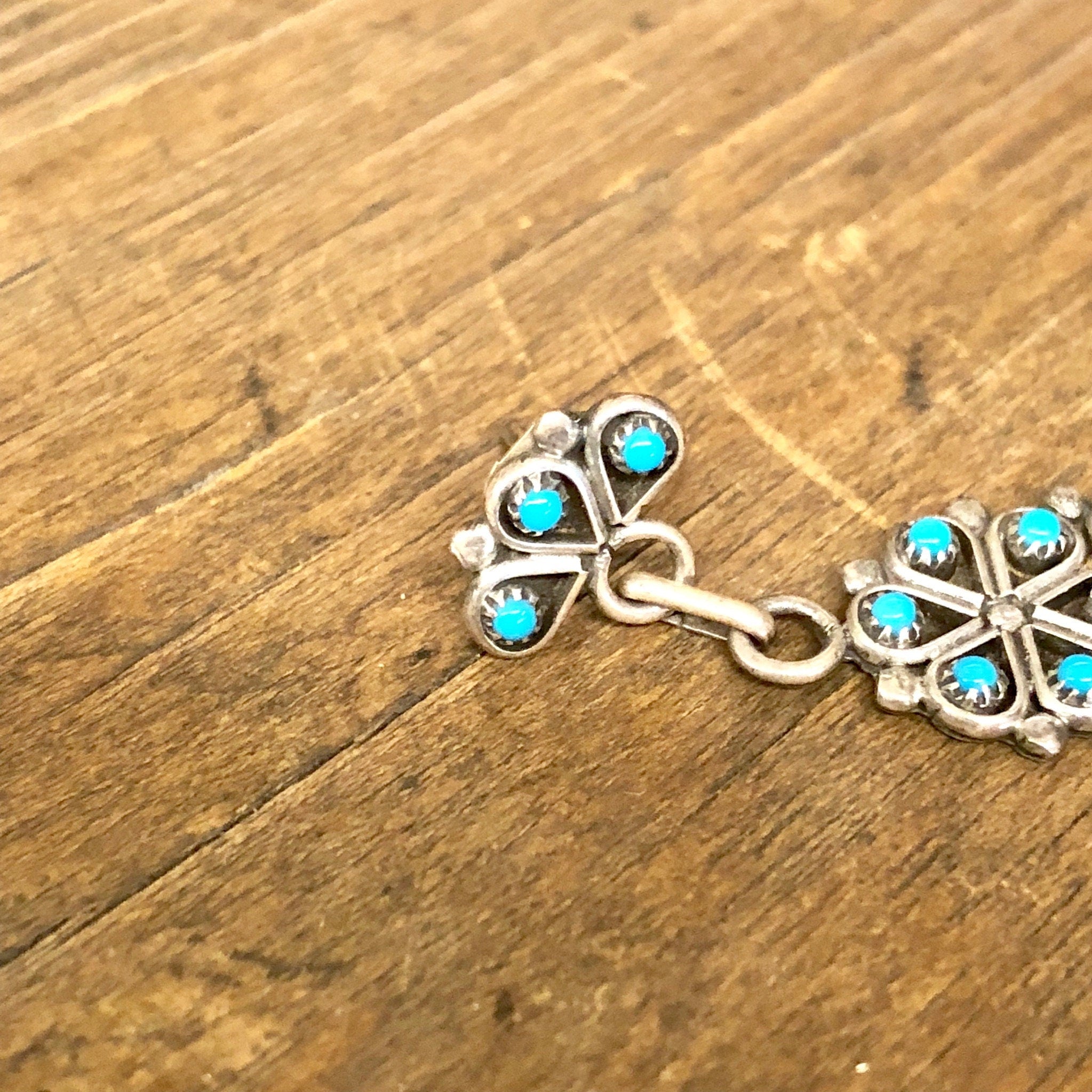 Vintage Silver Earrings, Sterling Silver, Turquoise Earrings, Turquoise Jewelry, Vintage Jewelry, Dangle Earrings, Beaded Earrings, Blue