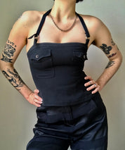 Vintage Moschino Cropped Halter Top