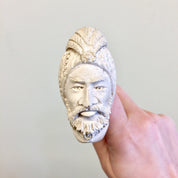 Meerschaum Pipe, Sultan, Smoking Pipe, Tobacco Pipe, White Meerschaum, Hand Carved, Carved Pipe, Man's Face, Bearded Man, Smoker, Pipes
