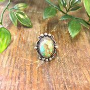 Vintage Silver Ring, Royston Turquoise, Blue Royston, Turquoise Ring, Sterling Silver, Vintage Jewelry, Bohemian Jewelry, Blue, Cabochon