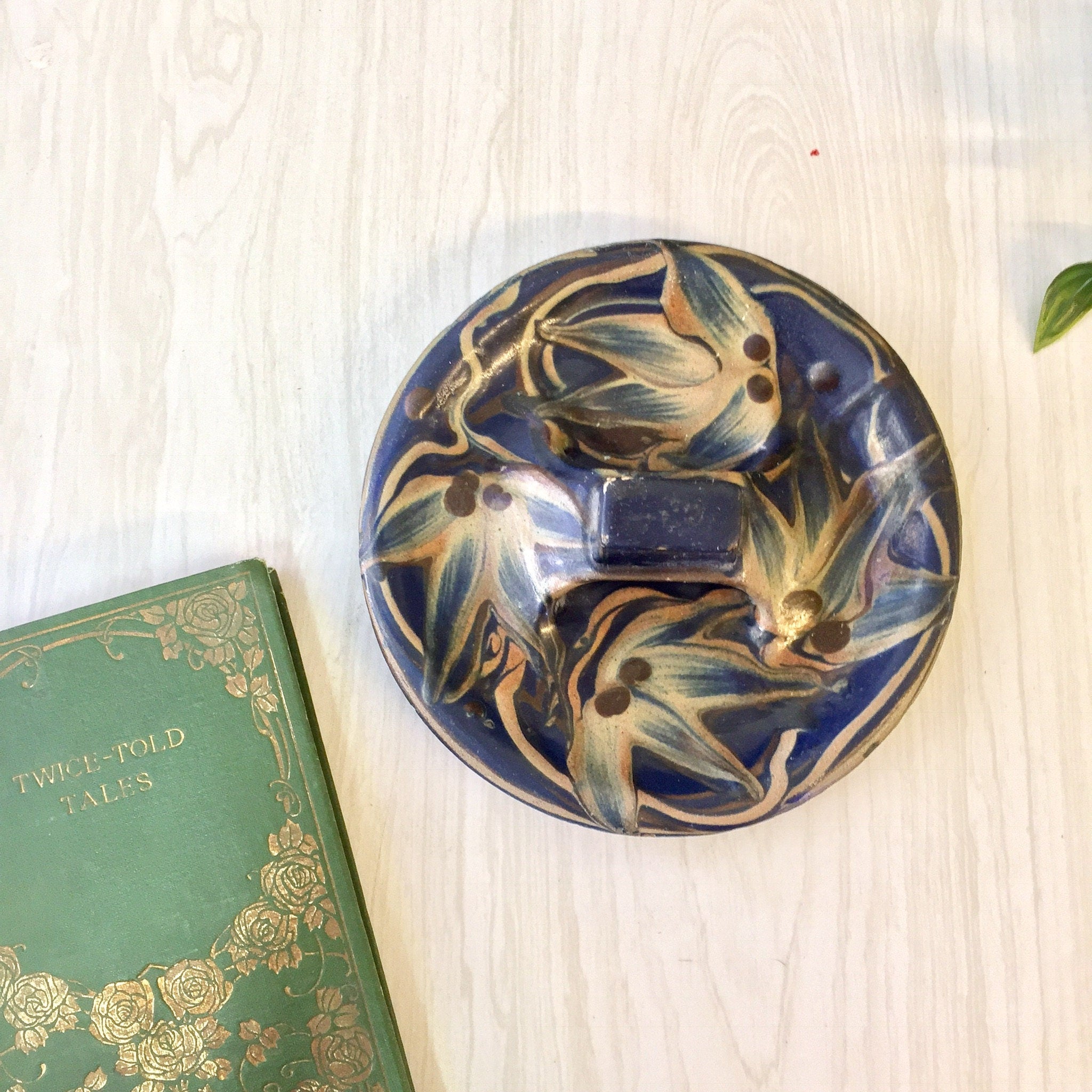 Herman A Kahler Dish, Midcentury Modern, Vintage Dish, Contemporary Decor, Vintage Home Decor, Danish Pottery, Floral Design, Plate, Rare