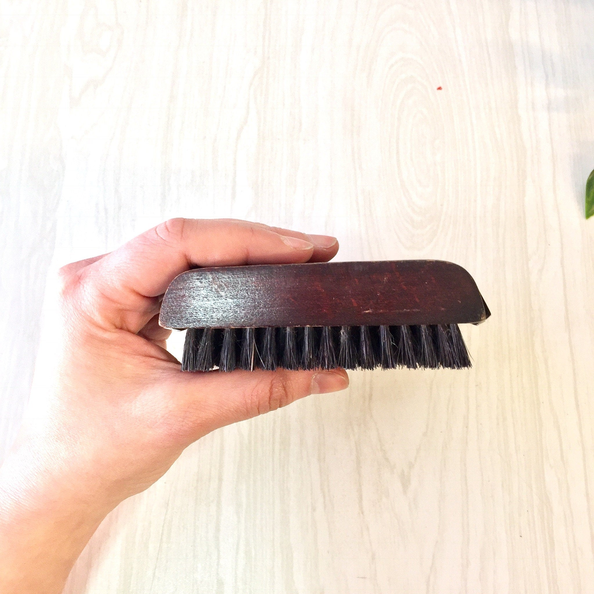 Vintage Clothes Brush, Suit Brush, Clothing Brush, Black and Chrome, Bristle Brush, Wardrobe Brush, Vintage, Grooming, Lint Brush, MCM
