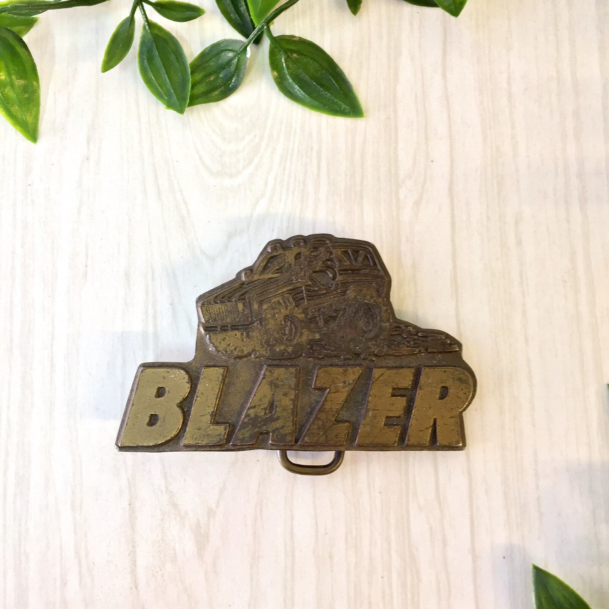 Vintage Belt Buckle, Brass Belt Buckle, Blazer Buckle, Monster Truck, Belt Accessories, Vintage Style, Gift for Him, Truck, Belt Buckle