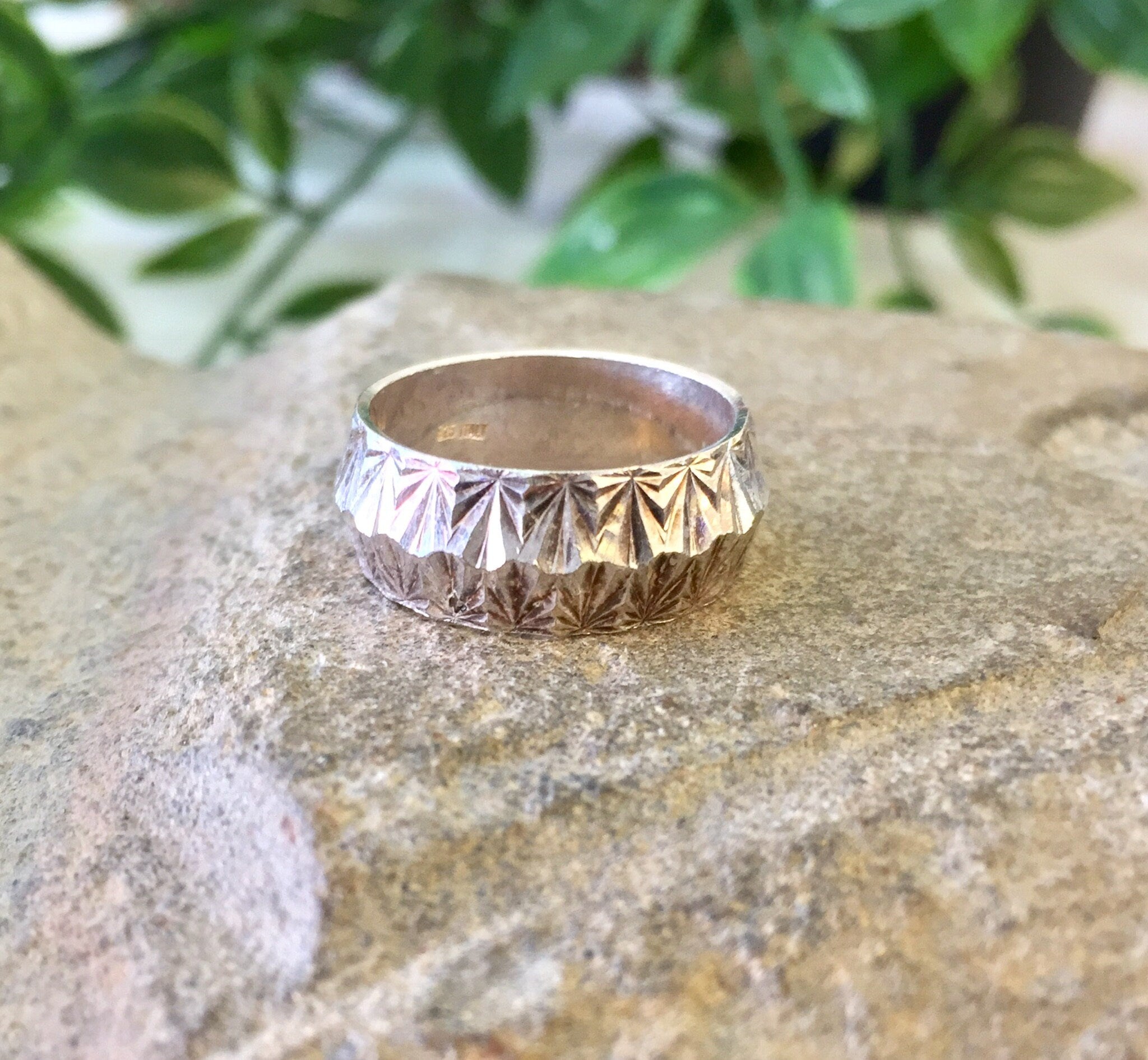 Vintage Silver Ring, Sterling Silver, Vintage Jewelry, 925, Made in Italy, Cut Silver Ring, Band Ring, Wedding Band, Wedding Jewelry, Ring