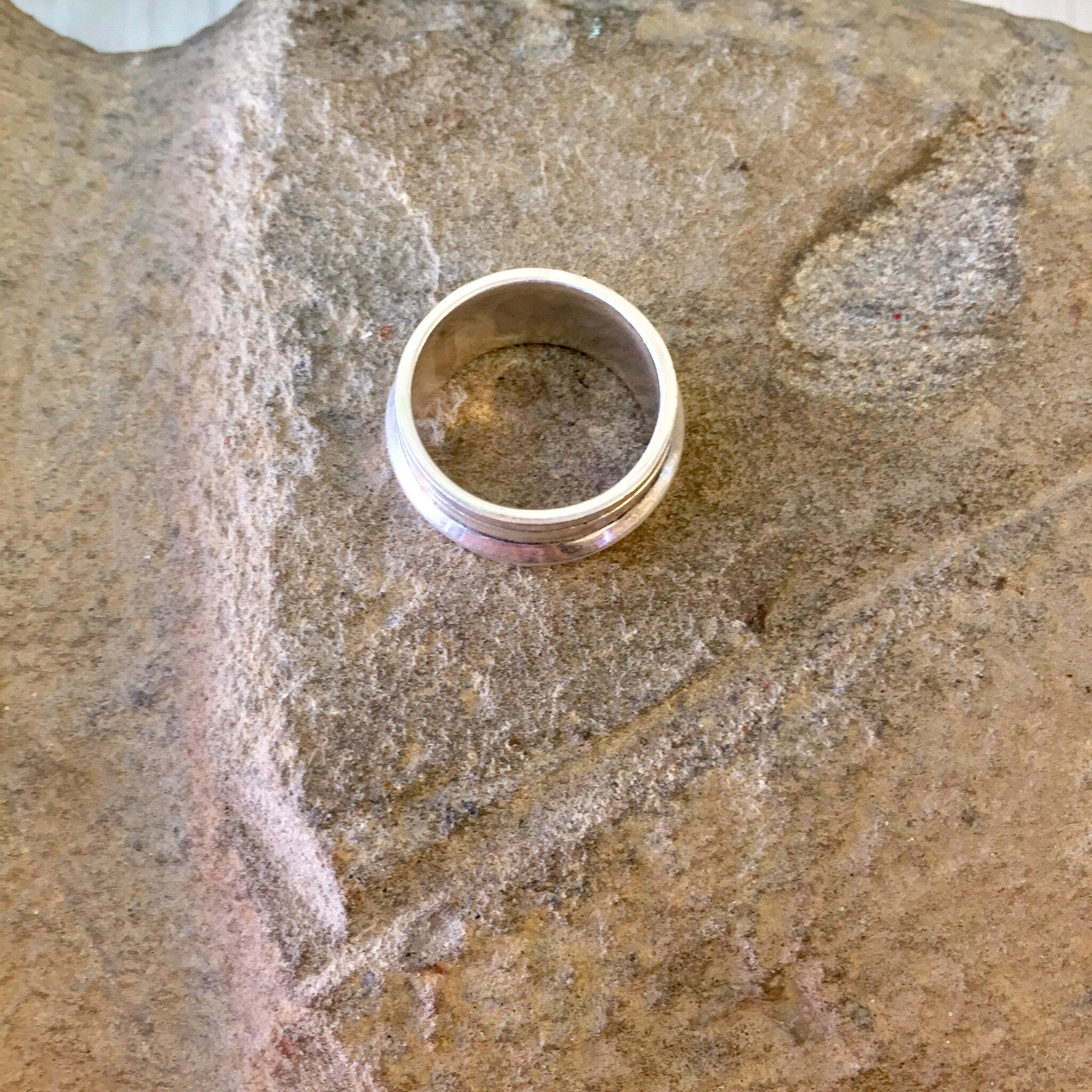 Vintage Spinner Ring, Sterling Silver, Vintage Silver Ring, Meditation Ring, 925, Band Ring, Moveable Ring, Vintage Jewelry, Fidget Ring