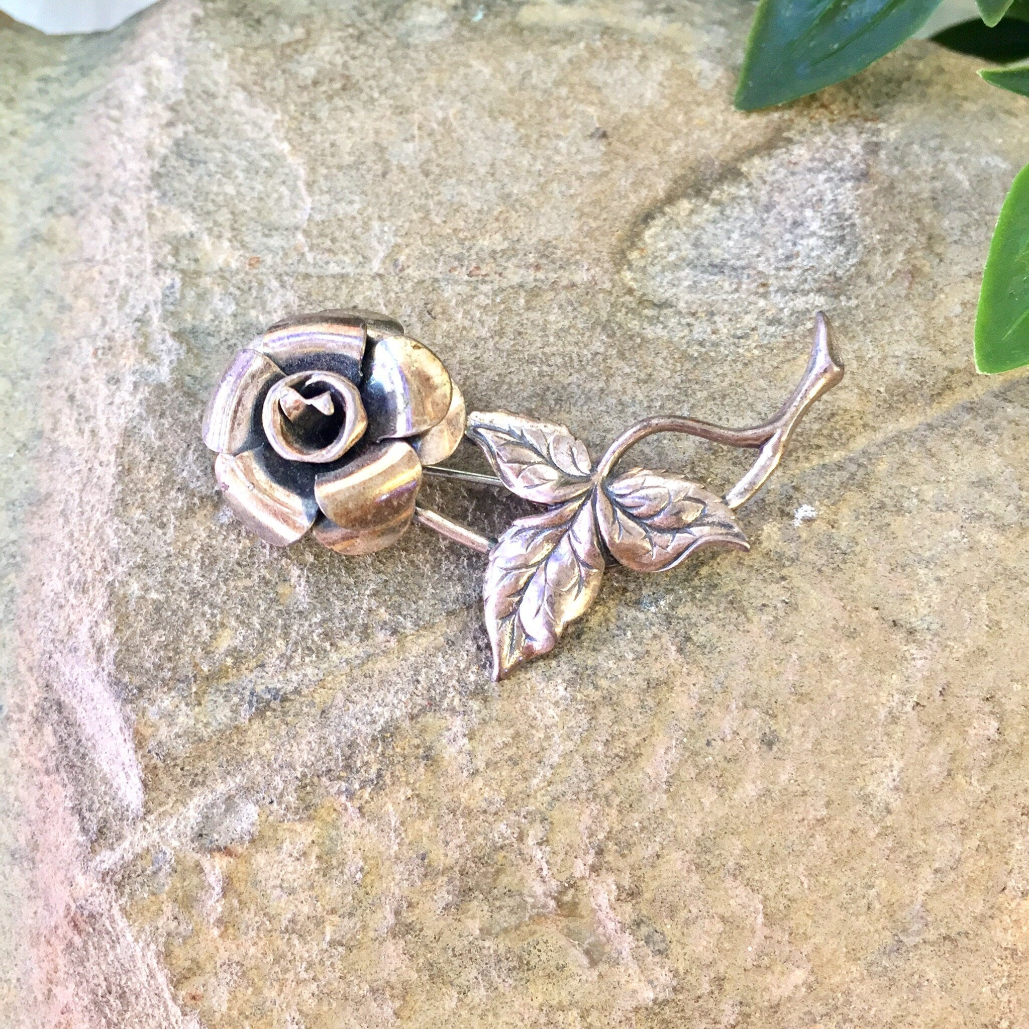 Vintage Silver Brooch, Sterling Silver, Vintage Jewelry, Rose Pin, Vintage Pin, Flower Brooch, Rose, Gift for Mom, Mothers Day, Jewelry