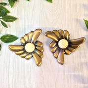 Clip On Earrings, Vintage Earrings, Retro Jewelry, Vintage Jewelry, Gold, White, Black, Flower Earrings, Large Earrings, Statement Jewelry