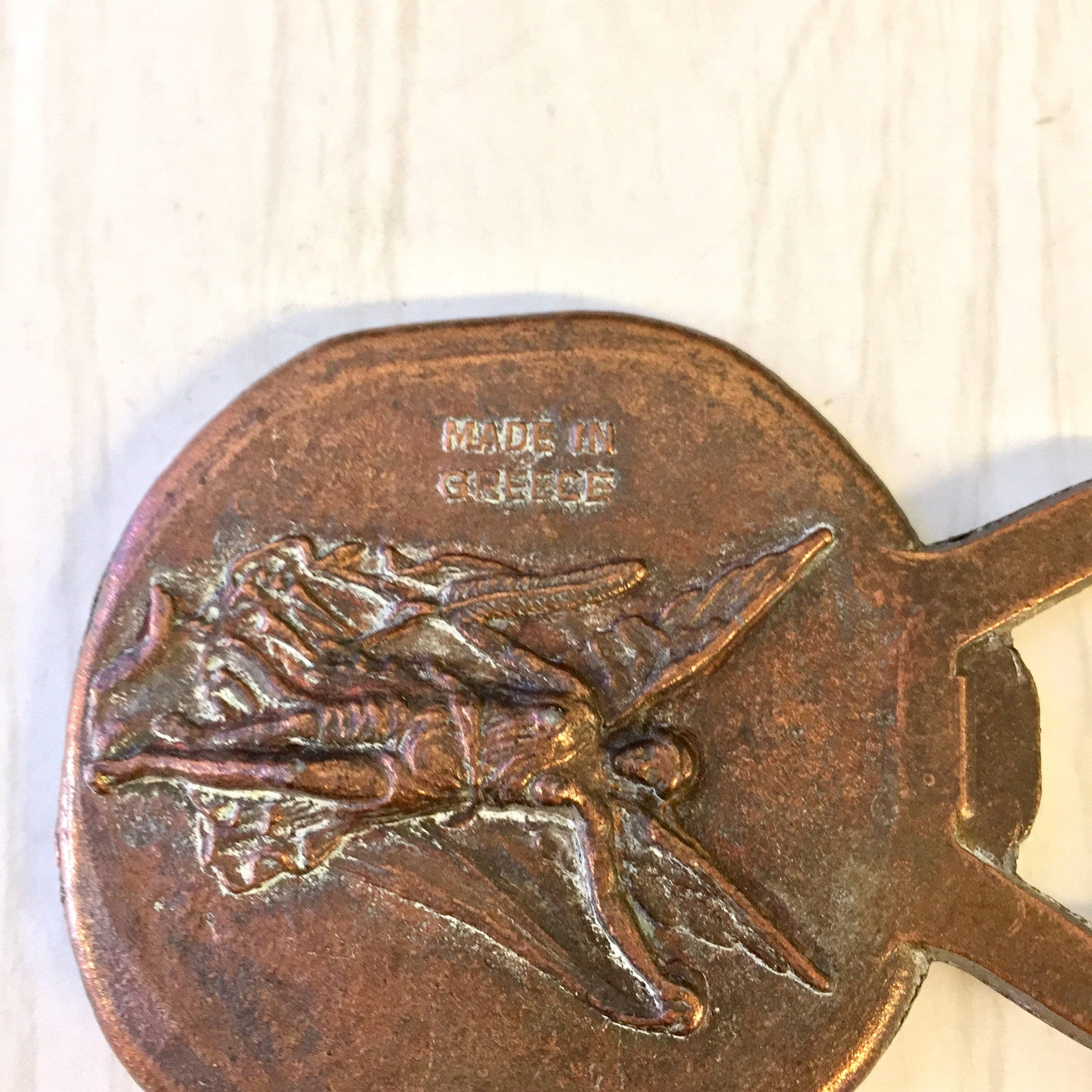 Vintage Bottle Opener, Copper Bottle Opener, Made in Greece, Greek God, Copper Decor, Vintage Home Decor, Bar Decor, Bottle Opener, Copper