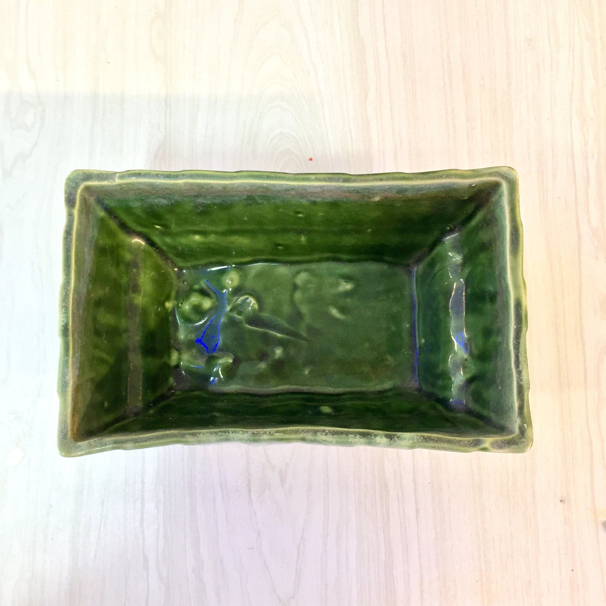 Vintage Green Planter, Cookson Pottery, Jardiniere Planter, Art Deco Planter, Green Pottery, Ceramic, Window Planter, Plant Holder, Flowers,