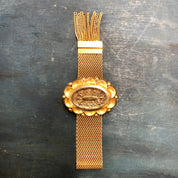 Vintage Bracelet, Gold Toned Bracelet, Tassel Bracelet, Gold Jewelry, Vintage Jewelry, Statement Jewelry, Link Bracelet, Chain Bracelet,