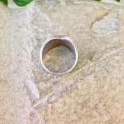 Vintage Silver Ring, Sterling Silver, Vintage Jewelry, Band Ring, Statement Jewelry, Wide Band Ring, X Design, Gift for Mom, Mothers Day