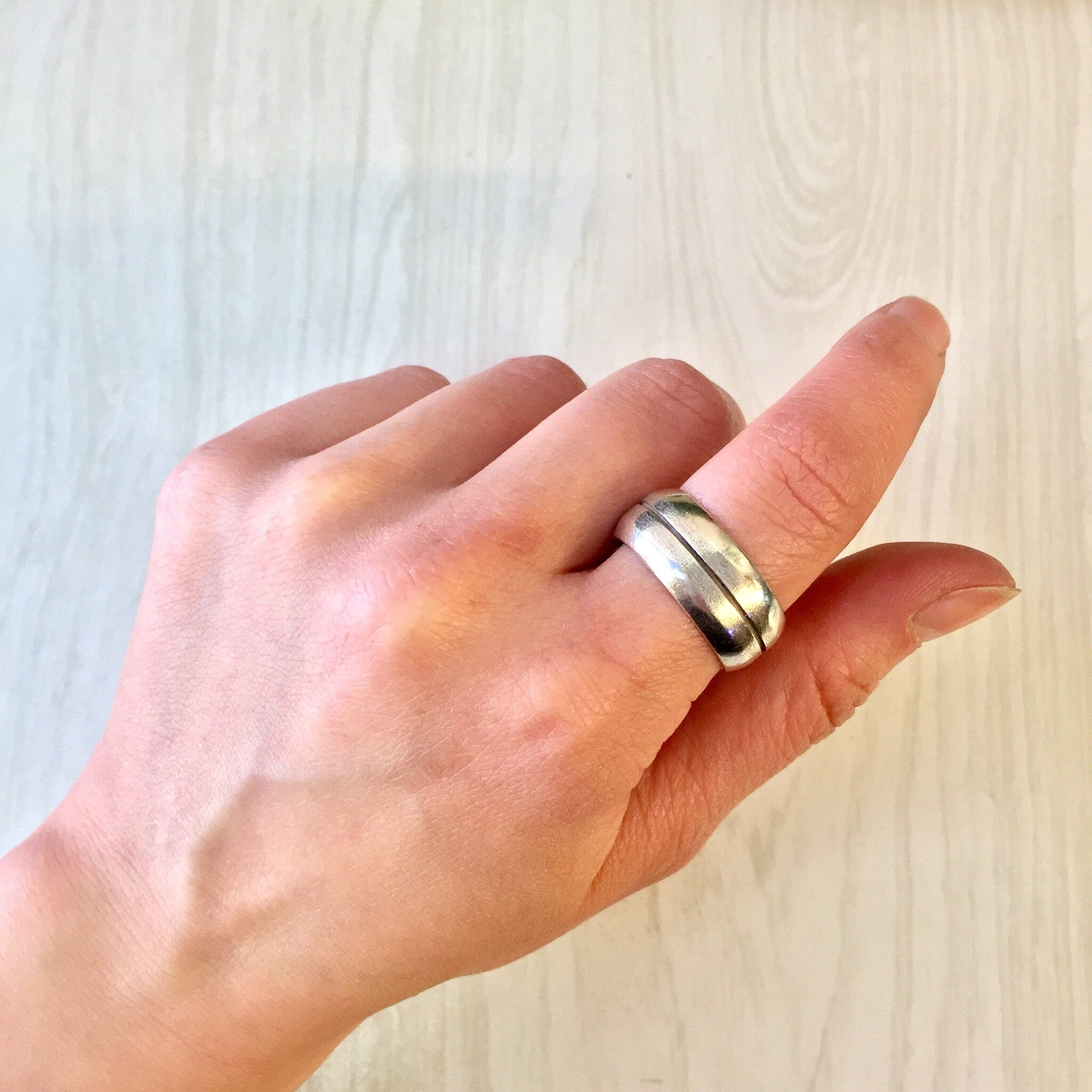 Vintage Silver Ring, Sterling Silver, Vintage Jewelry, Wedding Band, Wedding For Him, Grooms Ring, Gift for Dad, 925, Simple Band Ring