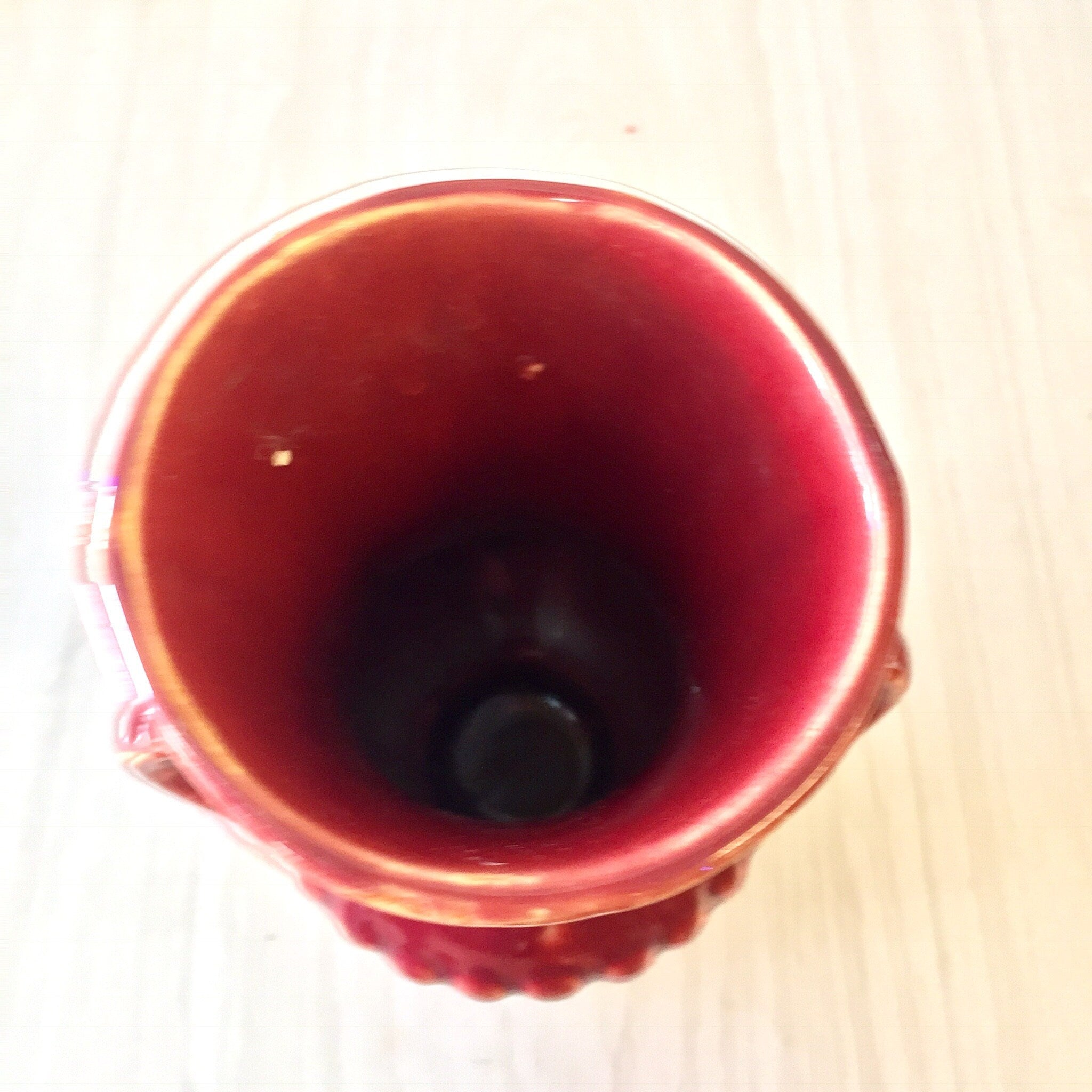 Vintage Vase, Red Ceramic Vase, Glazed Pottery, Red Vase, Small Vase, Centerpiece, Floral Arrangement, Pottery, Flowers, Red, Gift for Mom