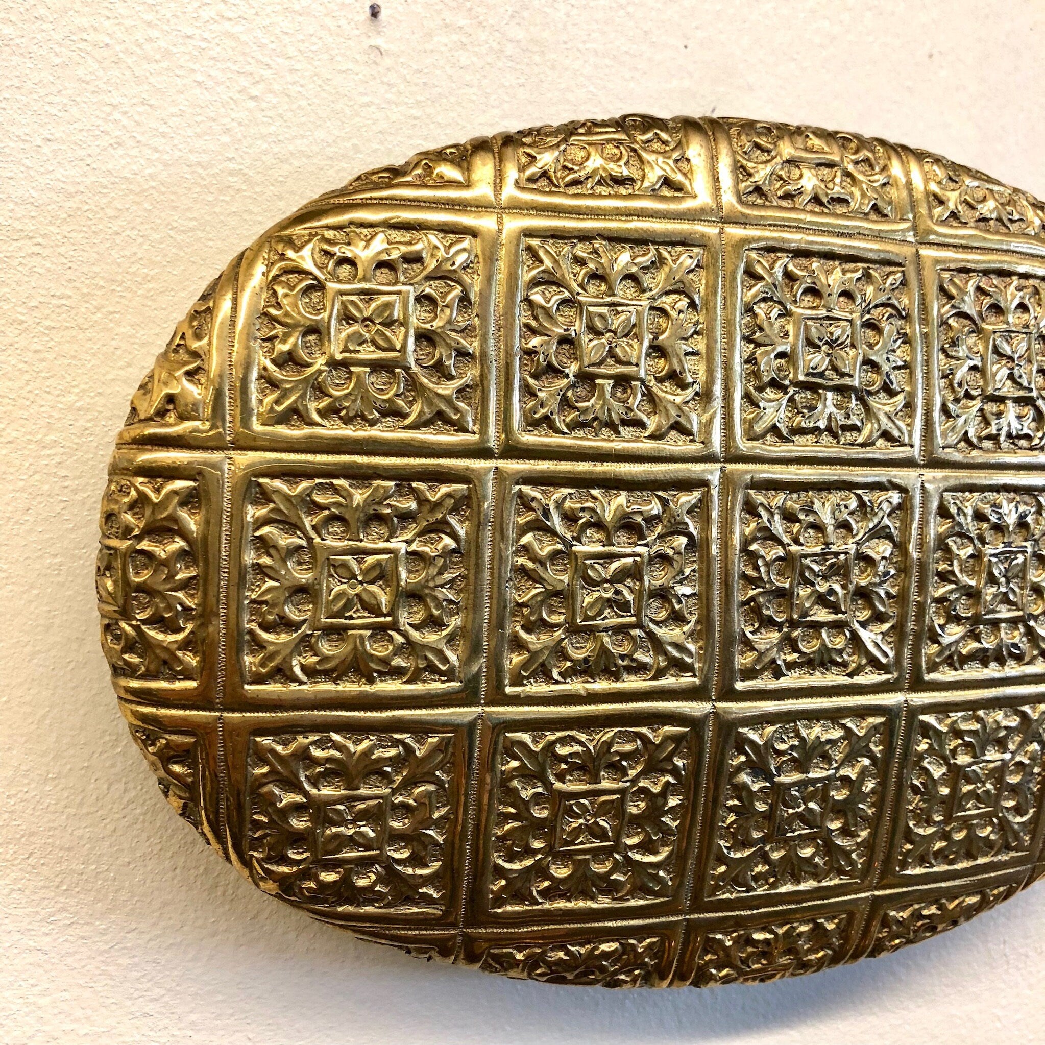 Antique Brass Pulls, Door Pulls, Door Handle, Ornate Brass, Antique Door Knob, Large Door Pulls, Stamped Brass, Vintage Home Decor, Oval