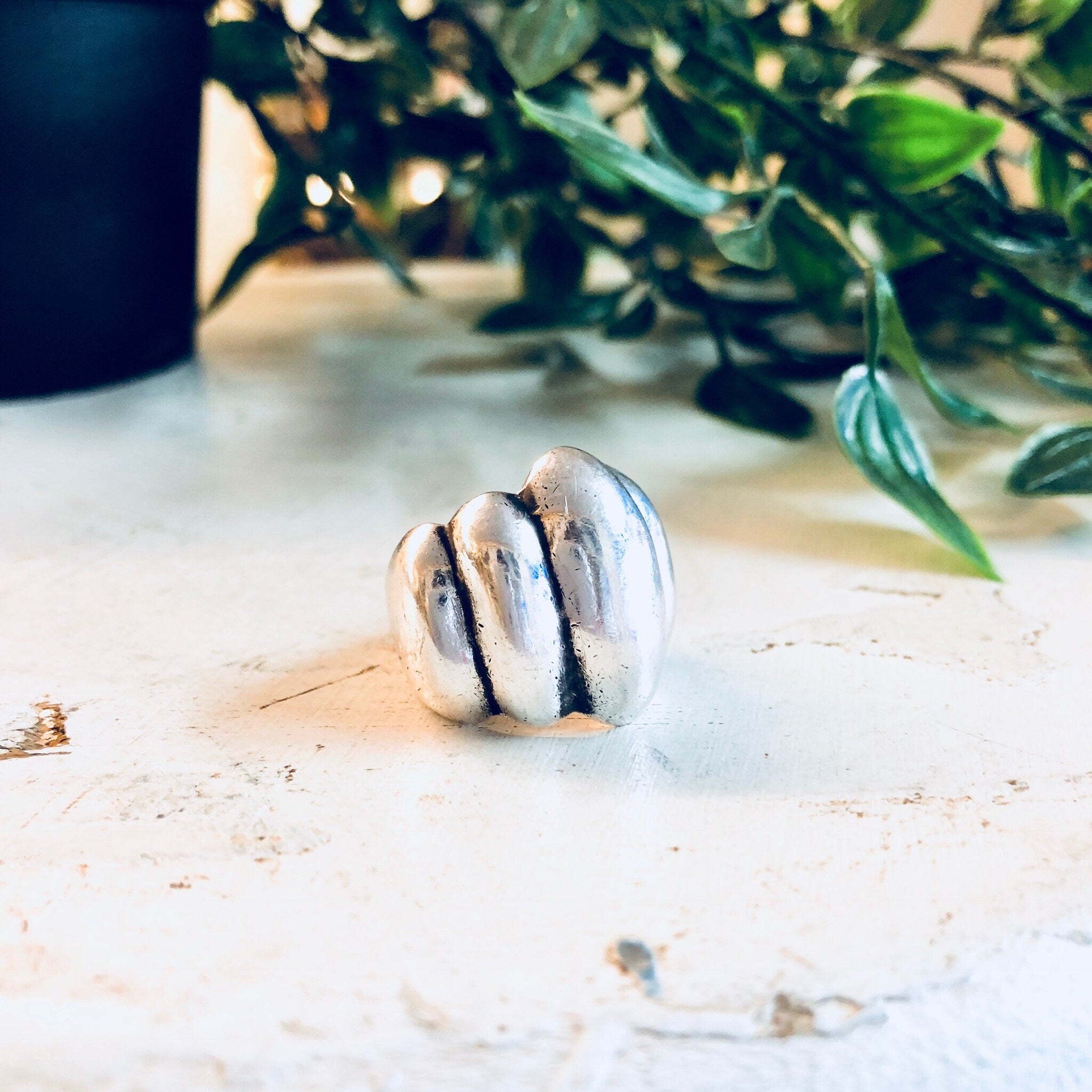 Vintage Silver Ring, Sterling Silver, Vintage Jewelry, Statement Ring, Large Ring, Bohemian Jewelry, Boho Style, Minimalist Ring, Abstract