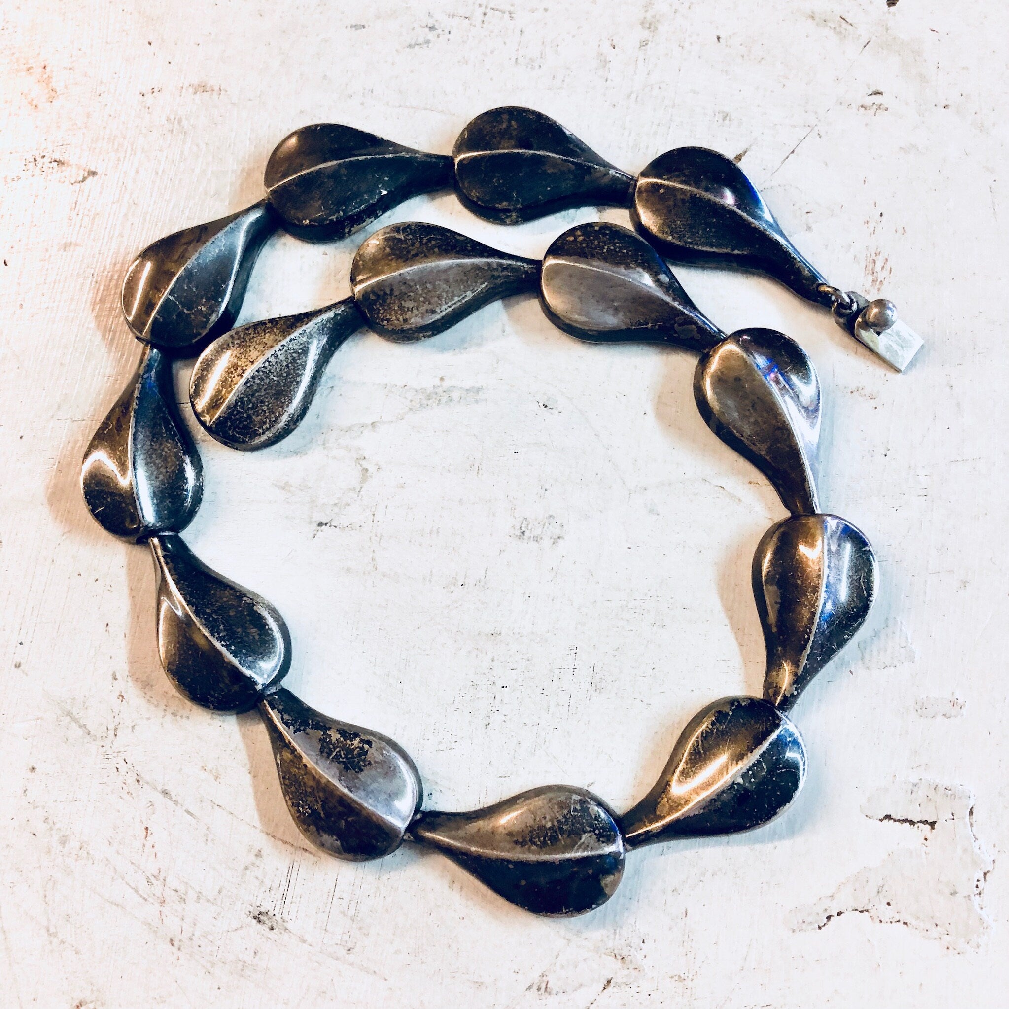 Vintage Silver Necklace, Sterling Silver, Vintage Jewelry, Silver Necklace, Silver Choker, Statement Jewelry, Large Necklace, Made in Mexico