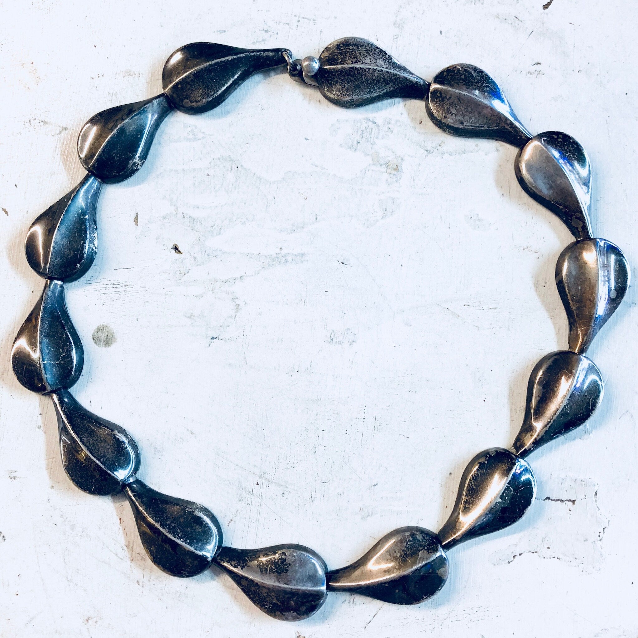 Vintage Silver Necklace, Sterling Silver, Vintage Jewelry, Silver Necklace, Silver Choker, Statement Jewelry, Large Necklace, Made in Mexico