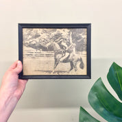 Vintage Framed Photograph, Framed Art, Vintage Home Decor, Wall Decor, Wall Hanging, Horse, Equestrian, Black and White, Photograph,