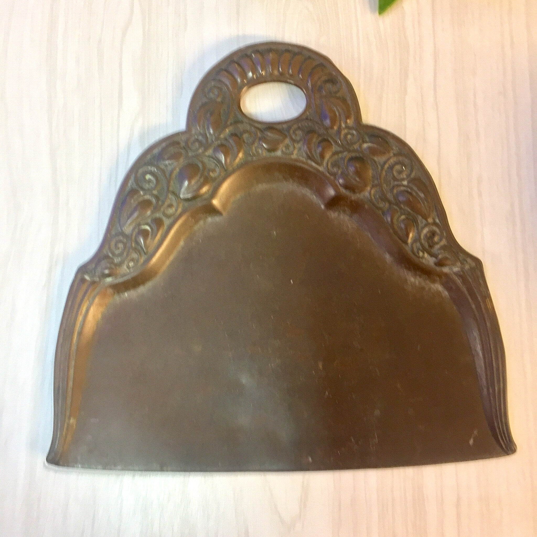 Antique Crumb Dustpan, Butlers Dustpan, Art Nouveau Style, Crumb Dustpan, Ornate Dustpan, Brush, Copper, Brass, Antique Dustpan, Crumb Brush