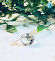 Vintage Silver Ring, Sterling Silver, Vintage Jewelry, Moon Ring, Star Ring, Bohemian Jewelry, Boho Style, Cut Out Ring, Promise Ring